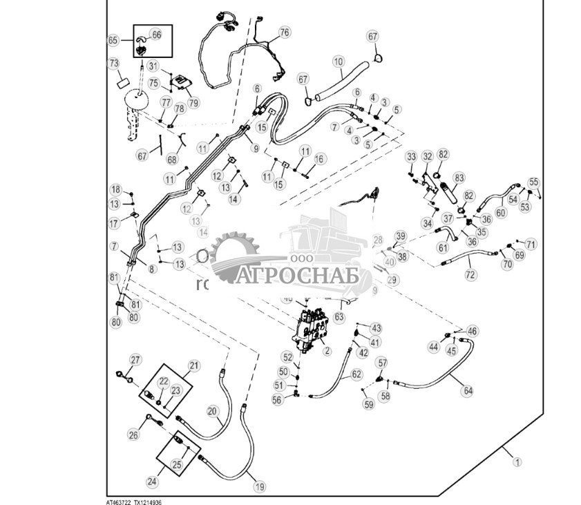 Комплект для управления вспомогательным оборудованием погрузчика, однорычажное управление (292975 - ) - ST862099 491.jpg